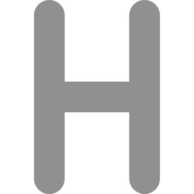 h vektör harfi simgesi
