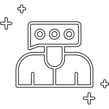 Robot yapay zeka simgesi, özet biçimi