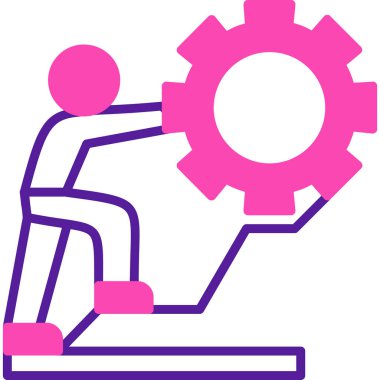 Takım çalışması. Web simgesi vektör illüstrasyonu