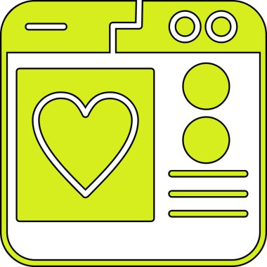 kalp simgesi, vektör illüstrasyonu