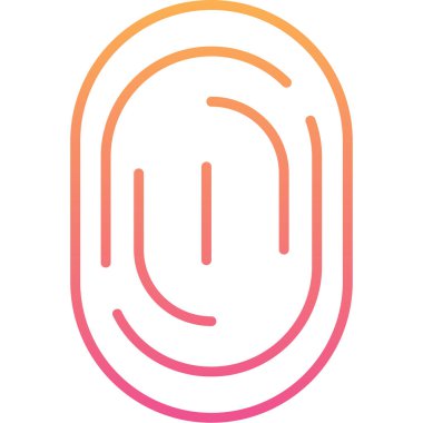 Parmak izi. Web simgesi basit illüstrasyon