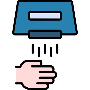 Bir kart vektör simgesini tutan el