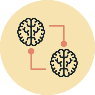 Beyin. Web simgesi basit illüstrasyon