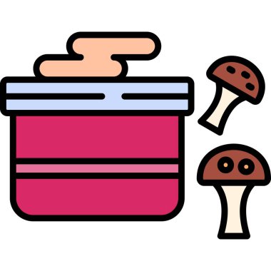 Mantar. Web simgesi basit tasarım