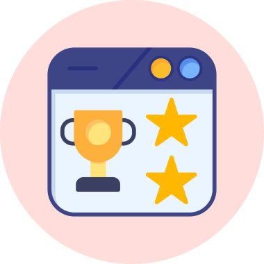 yıldız derecelendirme simgesi, vektör illüstrasyonu