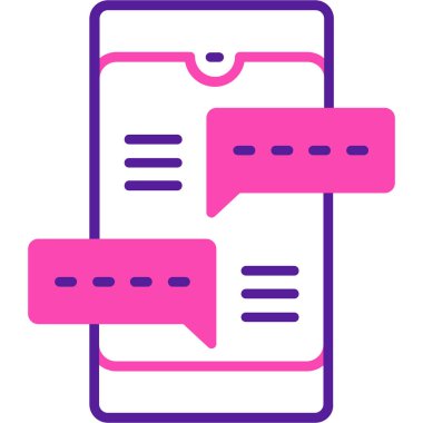 Mesaj var. Web simgesi basit illüstrasyon