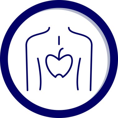 Kalp ikonu. Basit tasarım