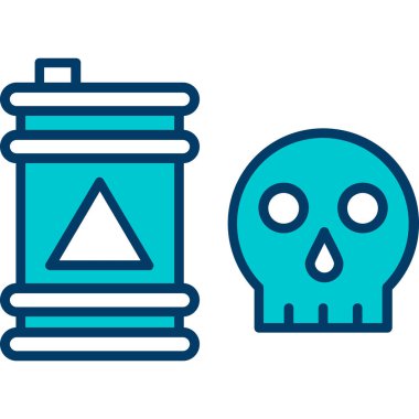 Zehirli Vektör Kabartma Simgesi Tasarımı