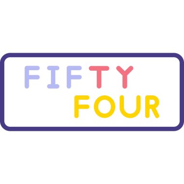 Beş numara, beş numara. vektör illüstrasyonu.