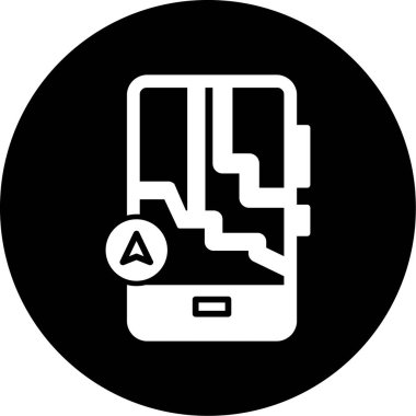 akıllı telefon vektör glifleri düz simge