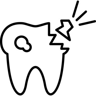 Diş. Web simgesi basit illüstrasyon