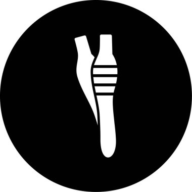 Beyaz kriket sopası silueti