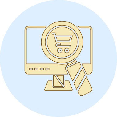 Alışveriş arabası. Basit resimleme