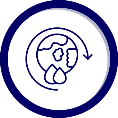 Dünya simgesinin vektör illüstrasyonu