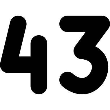 sayılar 45 simge, vektör illüstrasyonu