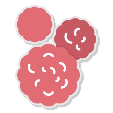 Karikatür çiçek simgesinin vektör illüstrasyonu