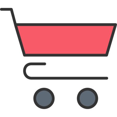 Alışveriş arabası vektör simgesi