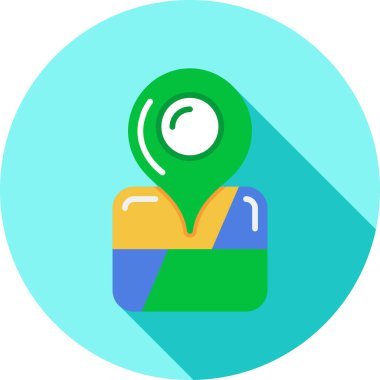 konum pin konumu simgesi düz biçimli