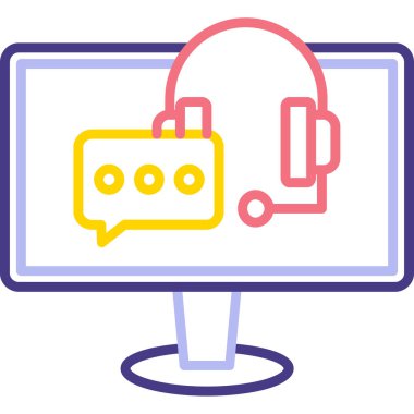 Bilgisayar. Web simgesi basit illüstrasyon