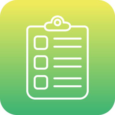 Kontrol listesi simgesinin vektör illüstrasyonu