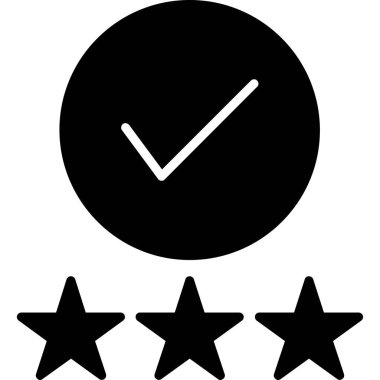 derecelendirme glifleri düz vektör tasarımı