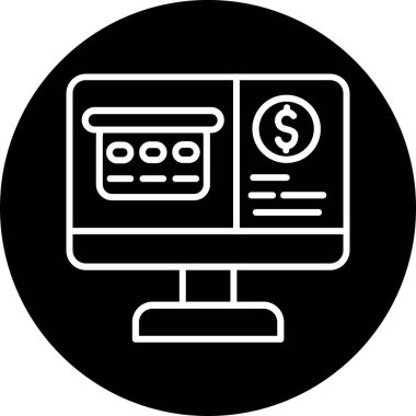 Seo ve teknoloji simgesinin vektör illüstrasyonu