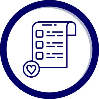 Bir belge simgesinin vektör illüstrasyonu