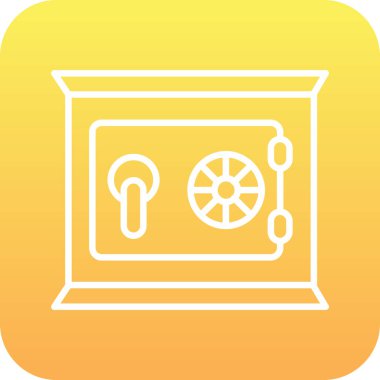 Eşsiz kapı kilidi vektör çizgisi simgesi