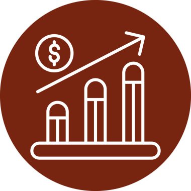 Bir dolar simgesinin vektör illüstrasyonu