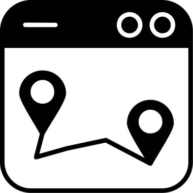 konumu simgesi harita, illüstrasyon vektör