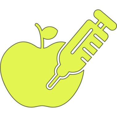 Elma ve termometre simgesi. vektör