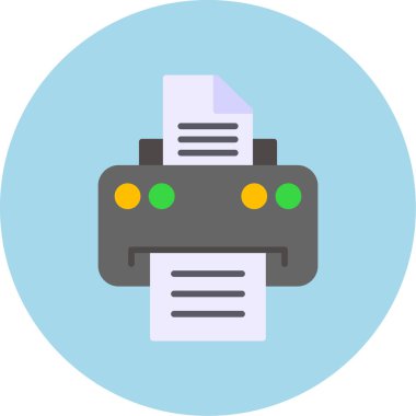 Yazıcı Düz Vektör Simgesi