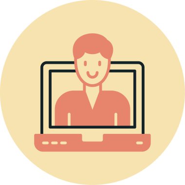 Bilgisayar. Web simgesi basit illüstrasyon