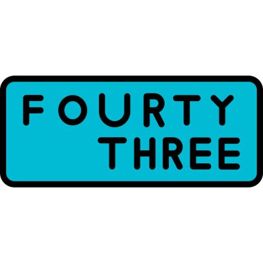 dört dört beş numara üç logo tasarım vektörü