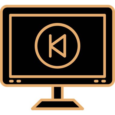 Bilgisayar ekranının vektör illüstrasyonu