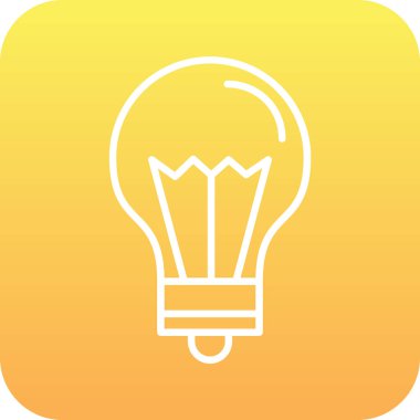 Soyut arkaplanda ampul simgesi izole edildi