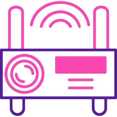 Modern radyo simgesinin vektör illüstrasyonu