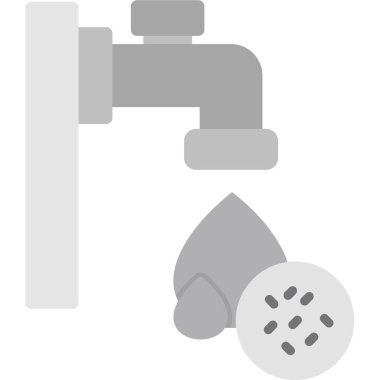 Su musluğu. Web simgesi basit illüstrasyon