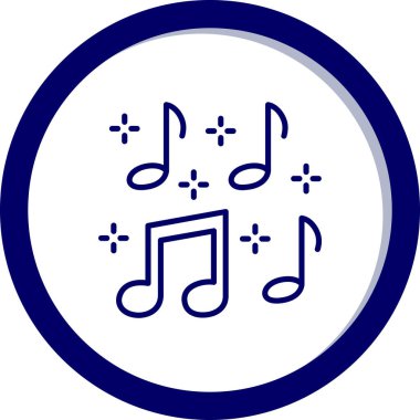 müzik simgesi, vektör illüstrasyonu