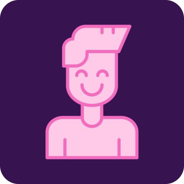 Man avatar simgesi vektör illüstrasyonu