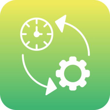 zaman yönetimi simgesi, vektör illüstrasyonu