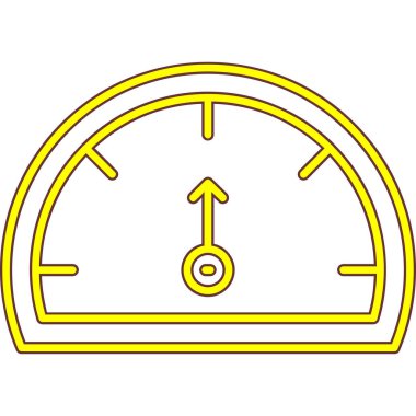 ometre simgesi. Web için basınç vektör simgesinin özet çizimi