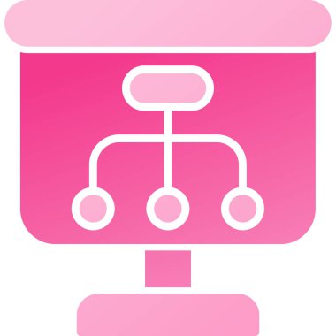 Web sitesi, vektör arkaplanı için pembe simge