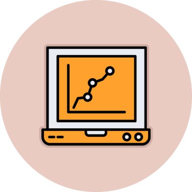bilgisayar izleme simgesi, vektör illüstrasyonu