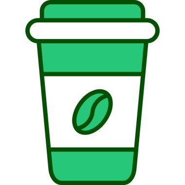 Kahve. Web simgesi basit illüstrasyon