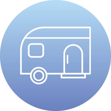 benzersiz van vektör çizgisi simgesi