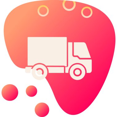 kamyon simgesi, vektör illüstrasyonu basit tasarım