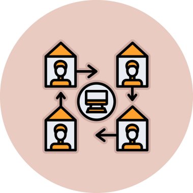 ağ paylaşım simgesi çizimi