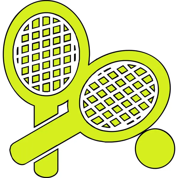 Tenis raketi. Web simgesi basit illüstrasyon