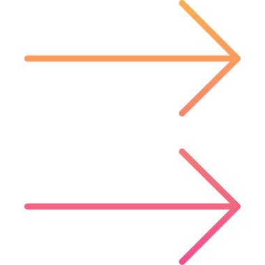 ok vektörü renk çizgisi simgesi